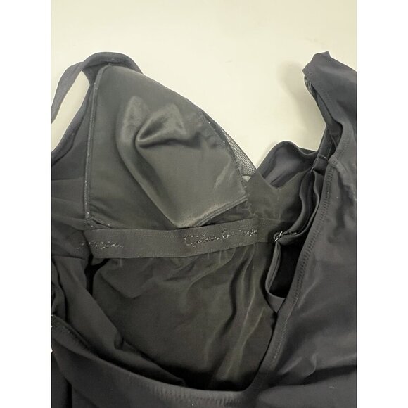 Gideon Oberson Women's Black One-piece Swimsuit Silver Metal Accent Sz 18 - Picture 5 of 8